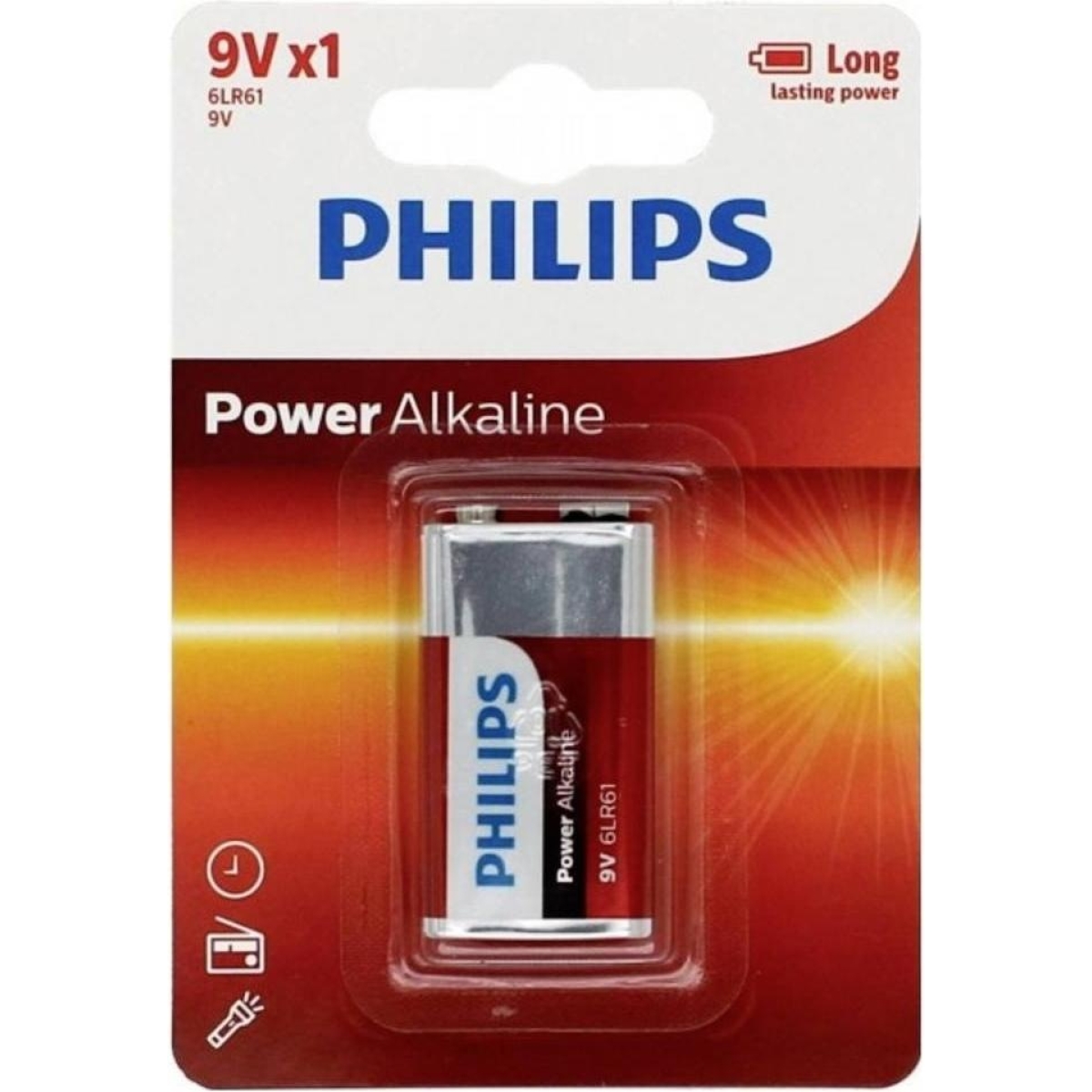 Philips Power Life 6LR61P1B - Battery 9V - Alkaline