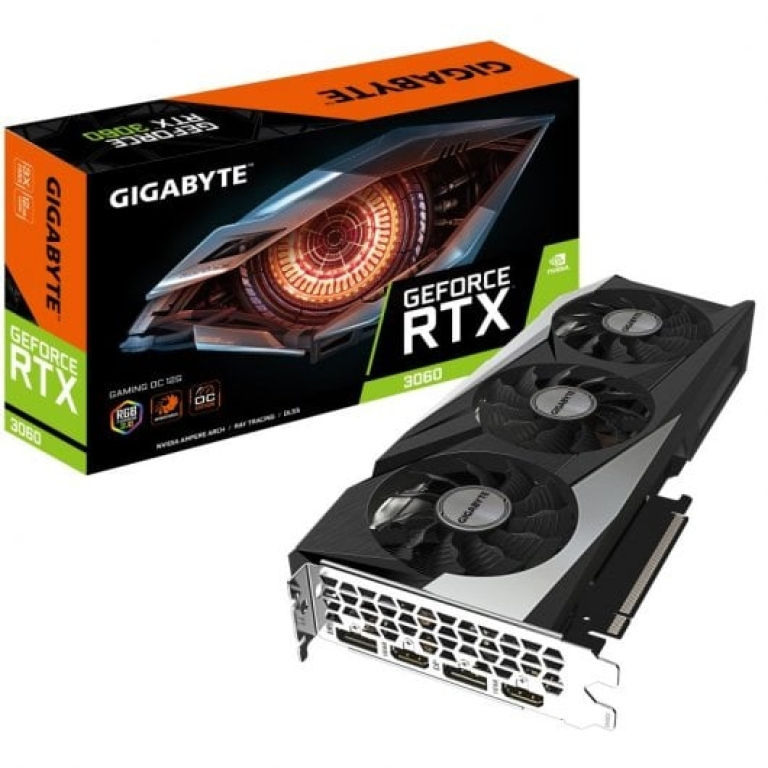 Placa Gráfica Gigabyte GeForce RTX 3060 GAMING OC 12GB GDDR6 Rev 2.0