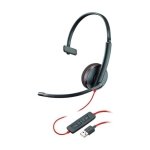 Poly Blackwire 3210 Auscultador com Microfone USB Preto