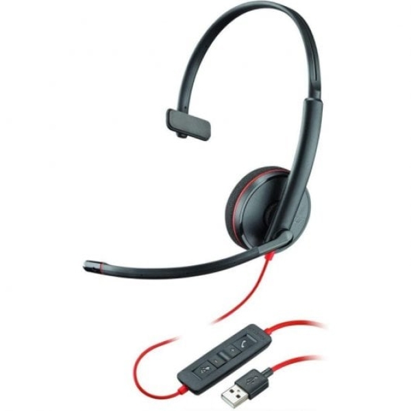 Poly Blackwire 3210 Auscultador com Microfone USB Preto