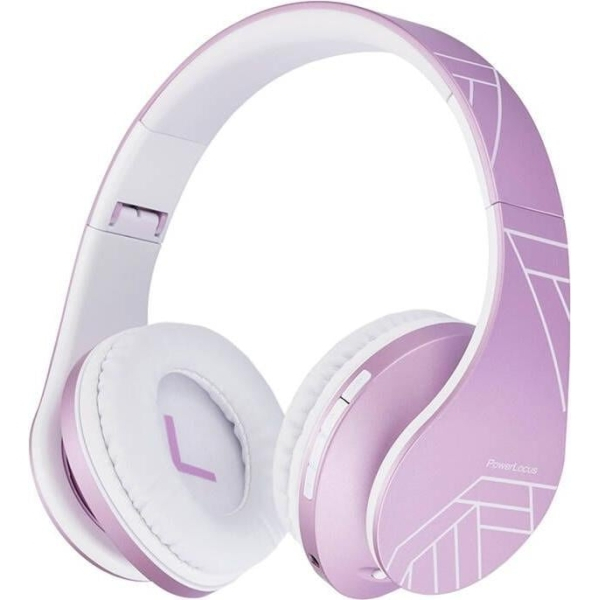 PowerLocus Wireless headphones for kids P2 (pink-white)