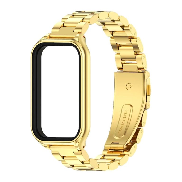 Pulseira Metal Elos Xiaomi Mi Smart Band 8 Active / Redmi Smart Band 2 Dourado