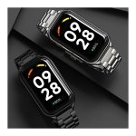 Pulseira Metal Elos Xiaomi Mi Smart Band 8 Active / Redmi Smart Band 2 Preto