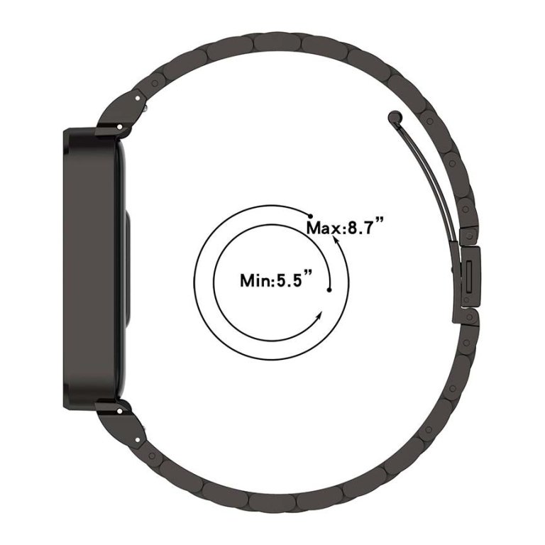 Pulseira Metal Elos Xiaomi Mi Smart Band 9 Active / Redmi Smart Band 3 Prateado