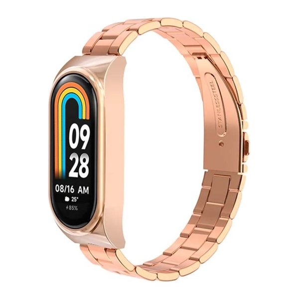 Pulseira Metal Elos Xiaomi Mi Smart Band 9 / Mi Smart Band 8 Dourado