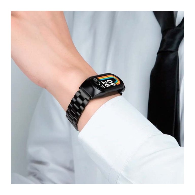Pulseira Metal Elos Xiaomi Mi Smart Band 9 / Mi Smart Band 8 Preto
