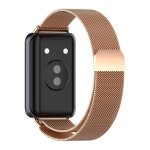 Pulseira Milanesa Magnética Huawei Band 8 / Huawei Band 9 / Honor Band 9 Dourado Rosa