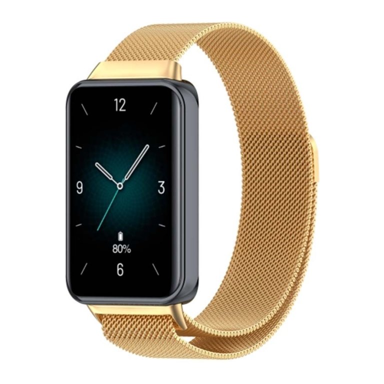 Pulseira Milanesa Magnética Huawei Band 8 / Huawei Band 9 / Honor Band 9 Dourado