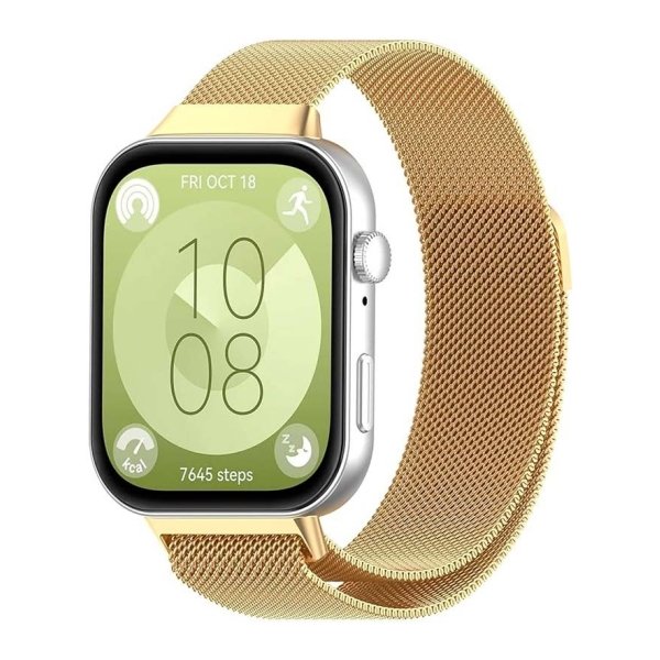 Pulseira Milanesa Magnética Huawei Watch Fit 3 Dourado