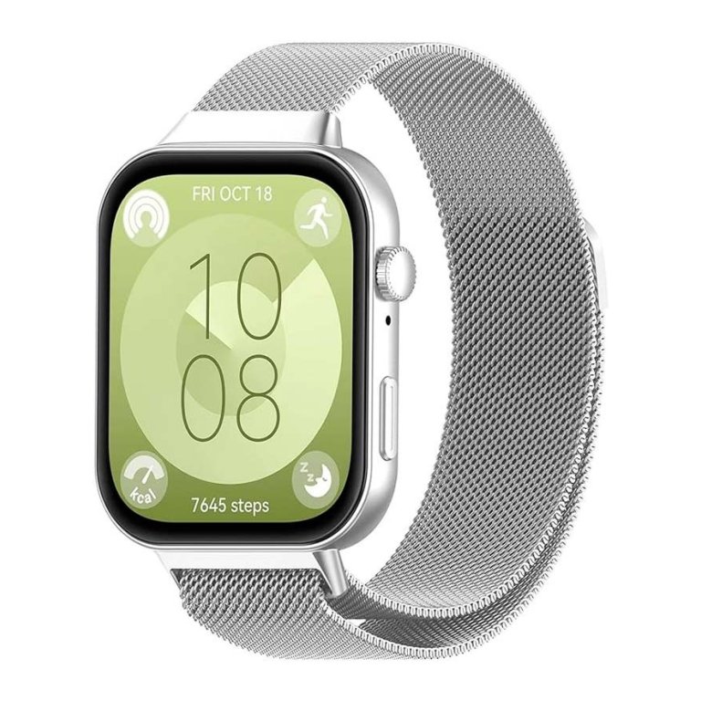 Pulseira Milanesa Magnética Huawei Watch Fit 3 Prateado