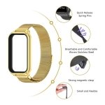 Pulseira Milanesa Magnética Xiaomi Mi Smart Band 8 Active / Redmi Smart Band 2 Dourado