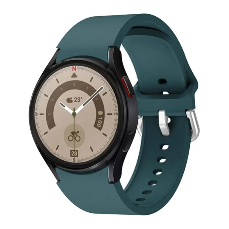 Pulseira de silicone Samsung Galaxy Watch 4/5/6 Verde Escuro