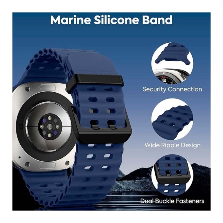 Pulseira de silicone Samsung Galaxy Watch Ultra Azul Escuro