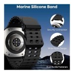 Pulseira de silicone Samsung Galaxy Watch Ultra Preto