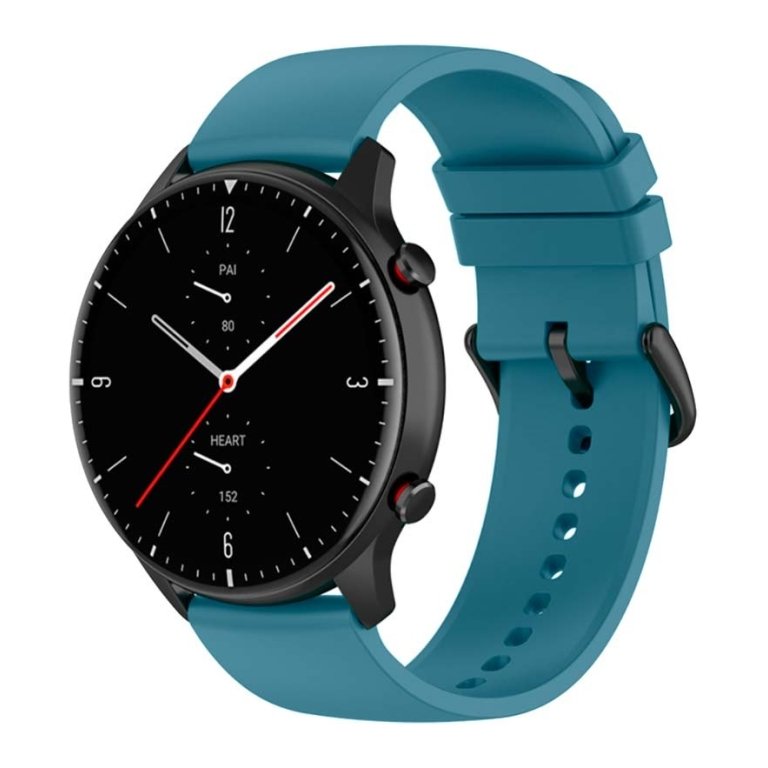 Pulseira de silicone Universal 22mm Azul para Smartwatch Xiaomi/Amazfit/Samsung/Huawei/Realme/Ticwatch