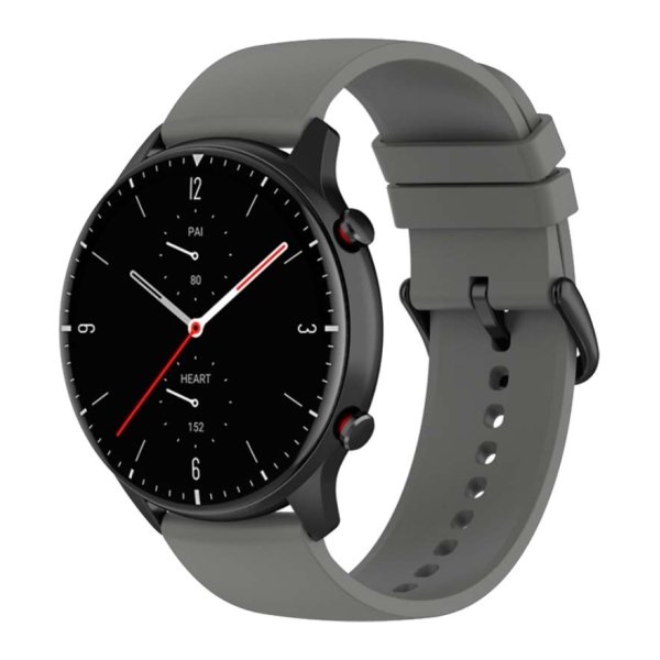 Pulseira de silicone Universal 22mm Cinzento para Smartwatch Xiaomi/Amazfit/Samsung/Huawei/Realme/Ticwatch
