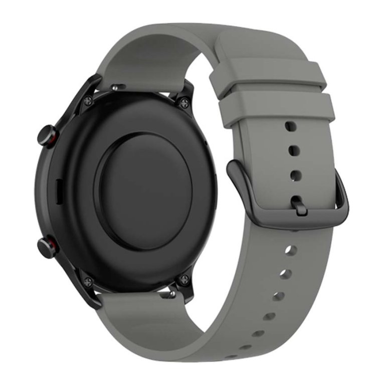 Pulseira de silicone Universal 22mm Cinzento para Smartwatch Xiaomi/Amazfit/Samsung/Huawei/Realme/Ticwatch