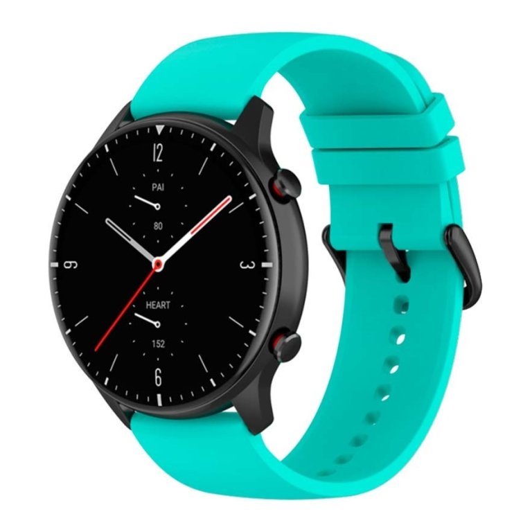 Pulseira de silicone Universal 22mm Turquesa para Smartwatch Xiaomi/Amazfit/Samsung/Huawei/Realme/Ticwatch