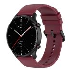 Pulseira de silicone Universal 22mm Vinho para Smartwatch Xiaomi/Amazfit/Samsung/Huawei/Realme/Ticwatch