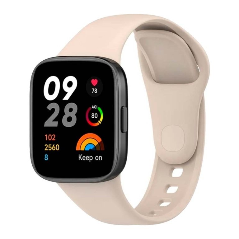 Pulseira de silicone Xiaomi Redmi Watch 3 Marfim