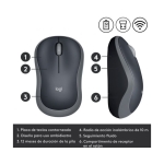 Rato Logitech Wireless M185 Cinzento