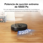 Roborock Q5 Pro Robot Aspirador Preto Estação de Esvaziamento Automático