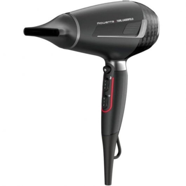 Rowenta K/Pro Stylist Karl Lagerfeld CV887LF0 Secador de Cabelo Profissional 2200W Preto