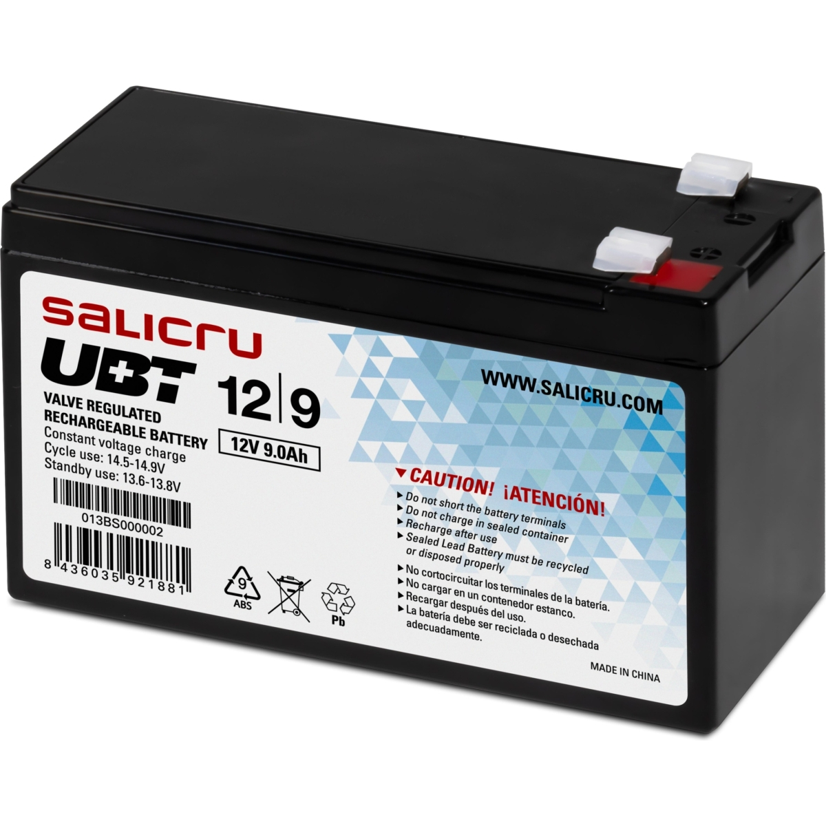 Salicru UBT 12/9 - UPS battery - 1 x lead acid 6