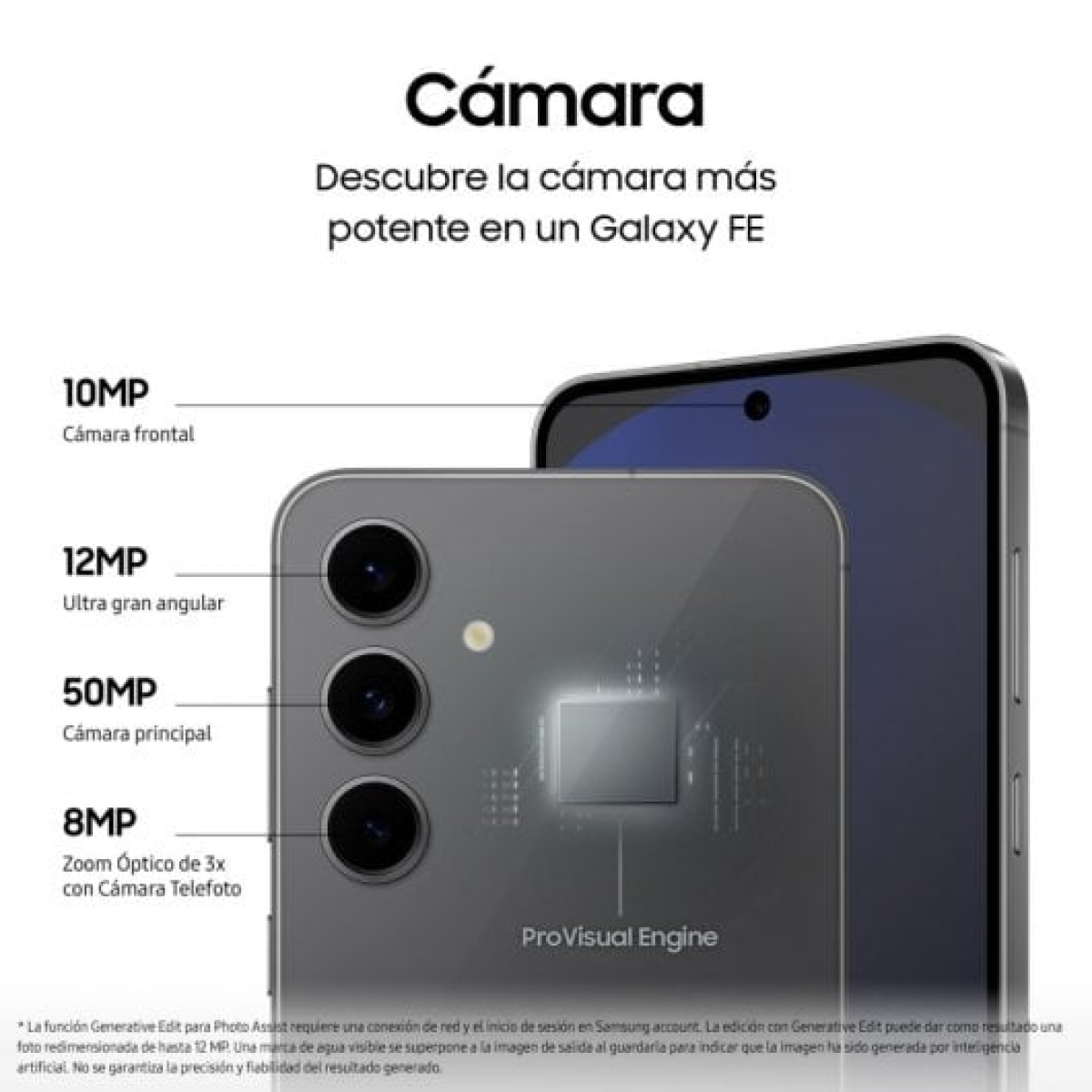 Samsung Galaxy S24 FE Smartphone con IA Almacenamiento 256GB Batería 4700mAh Verde Claro