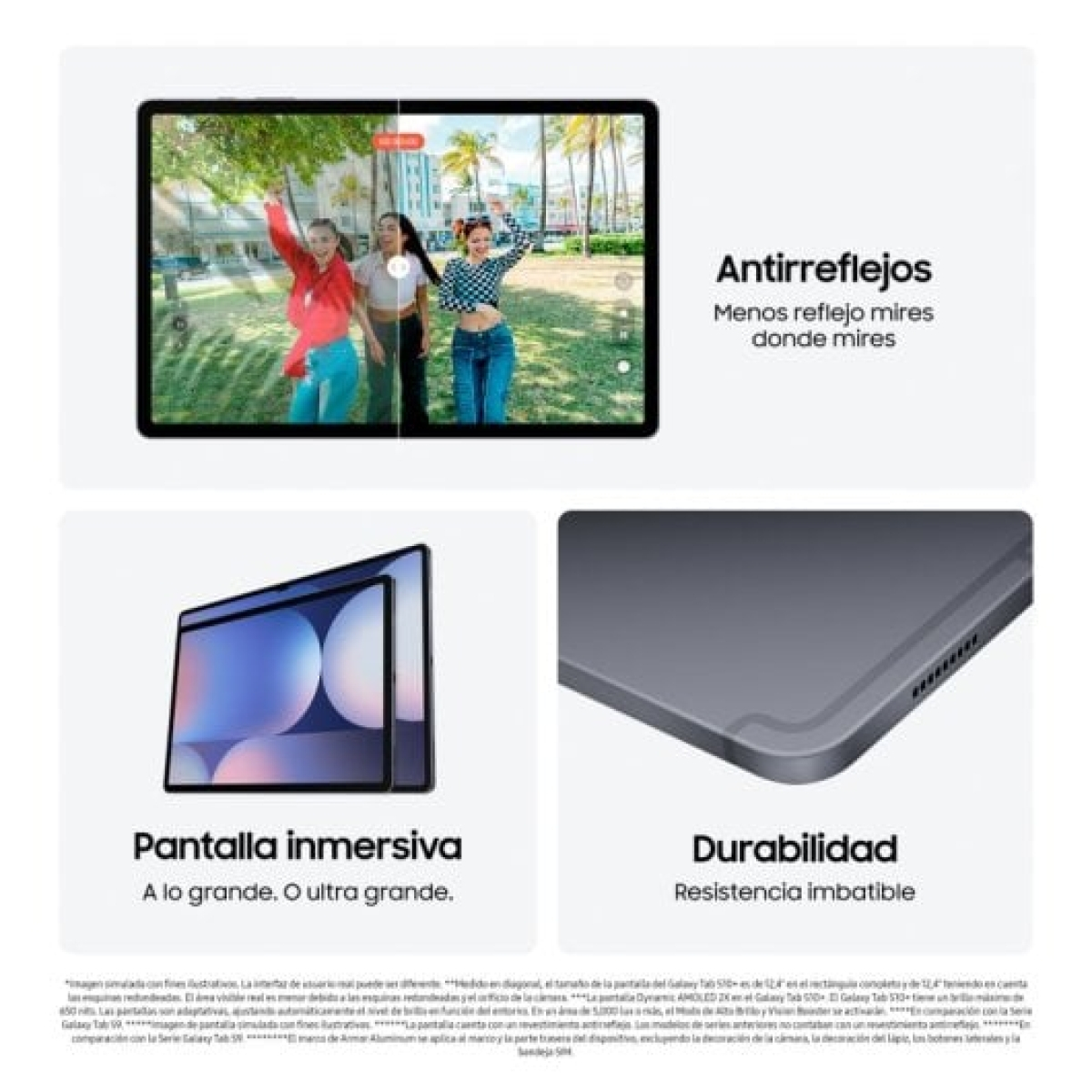 Samsung Galaxy Tab S10 WiFi 12.4" AMOLED 12GB/512GB Dimensity 9300 Bateria 10.090mAh Cinzento