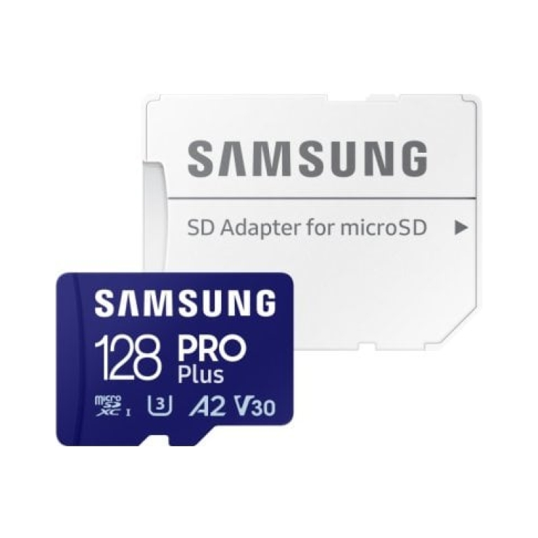 Samsung PRO Plus MicroSDXC 128GB UHS-I U3 A2 V30 Classe 10 com Adaptador SD