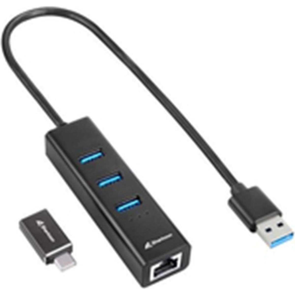 Sharkoon HUB 3X USB 3.2 +RJ45 ALU BLACK