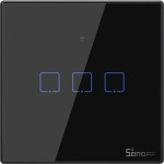 Sonoff T3EU3C - 3-gang Wi-Fi Smart Wall Switch - Black