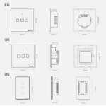 Sonoff T3EU3C - 3-gang Wi-Fi Smart Wall Switch - Black
