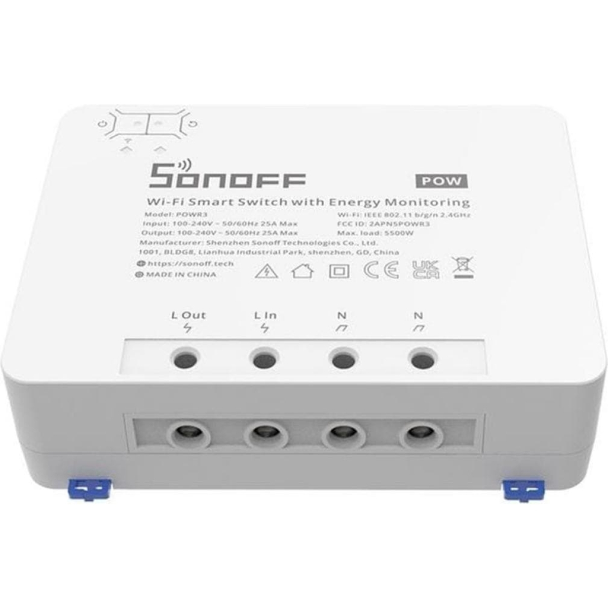 Sonoff WLAN switch actuator POWR3 Power Monitoring 1-fold