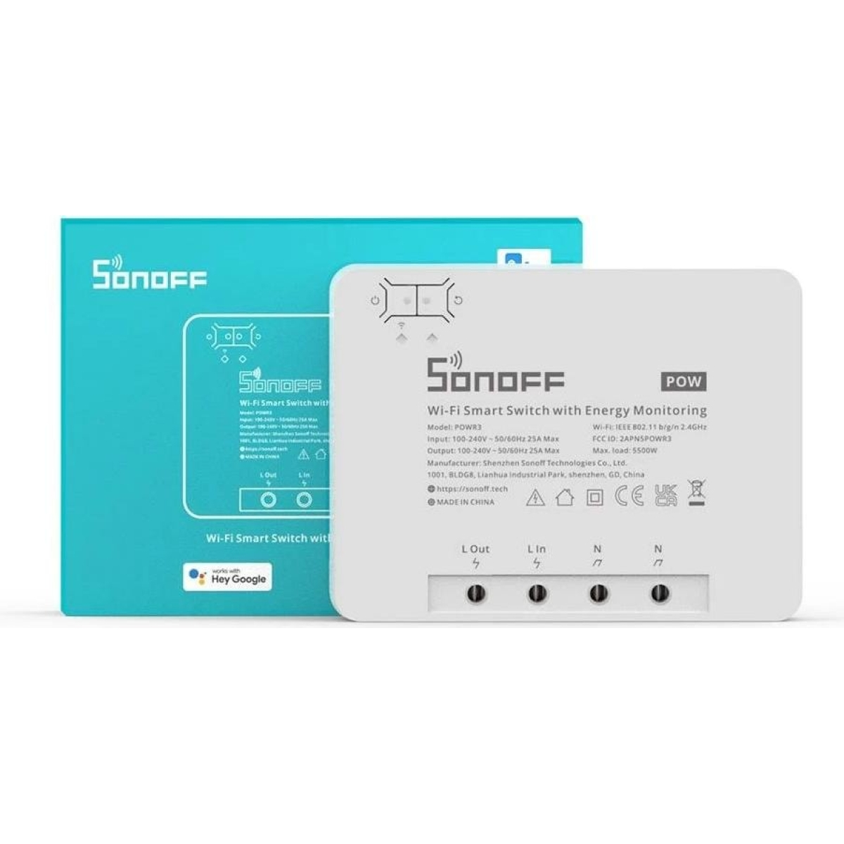 Sonoff WLAN switch actuator POWR3 Power Monitoring 1-fold