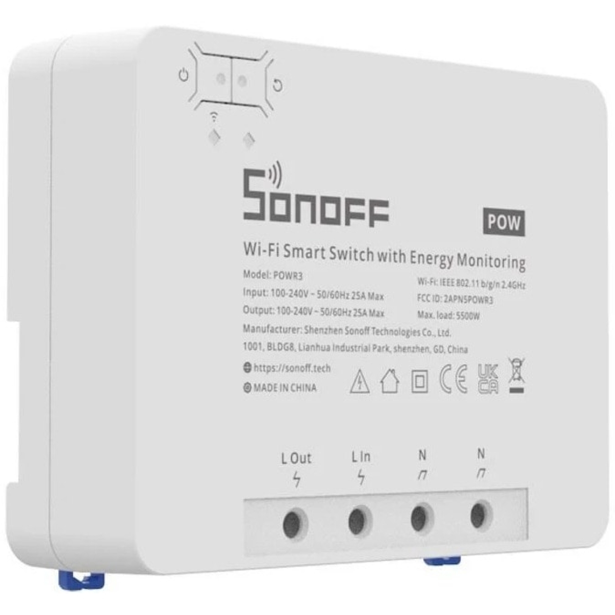Sonoff WLAN switch actuator POWR3 Power Monitoring 1-fold