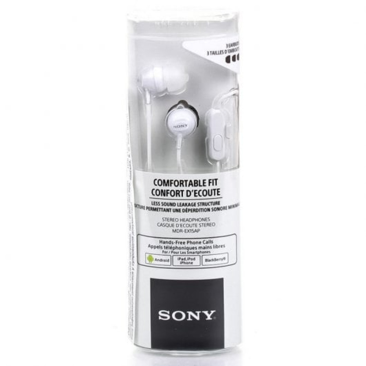 Sony MDR-EX15AP Auriculares com Microfone Brancos