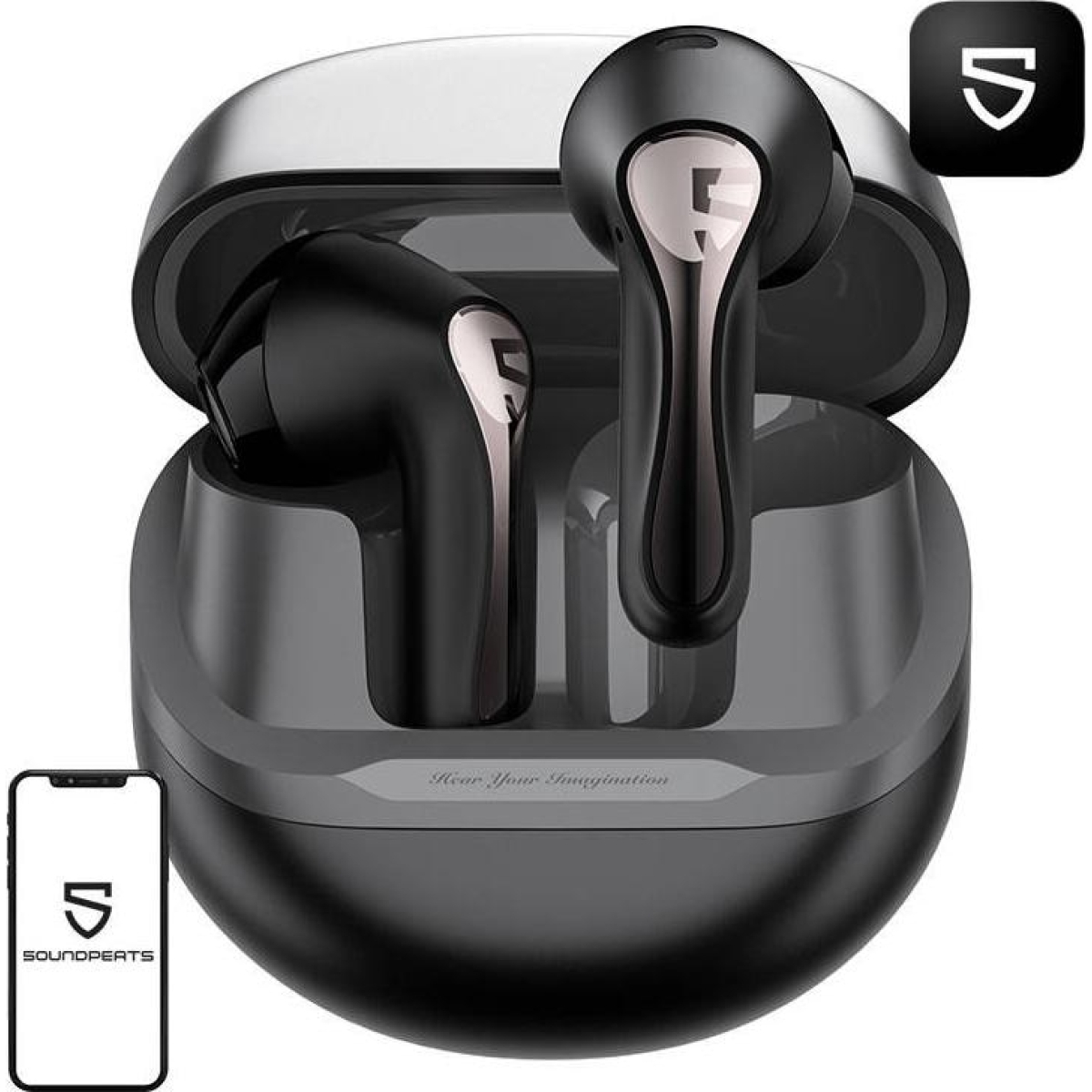 Soundpeats TWS Air 5 headphones (black)