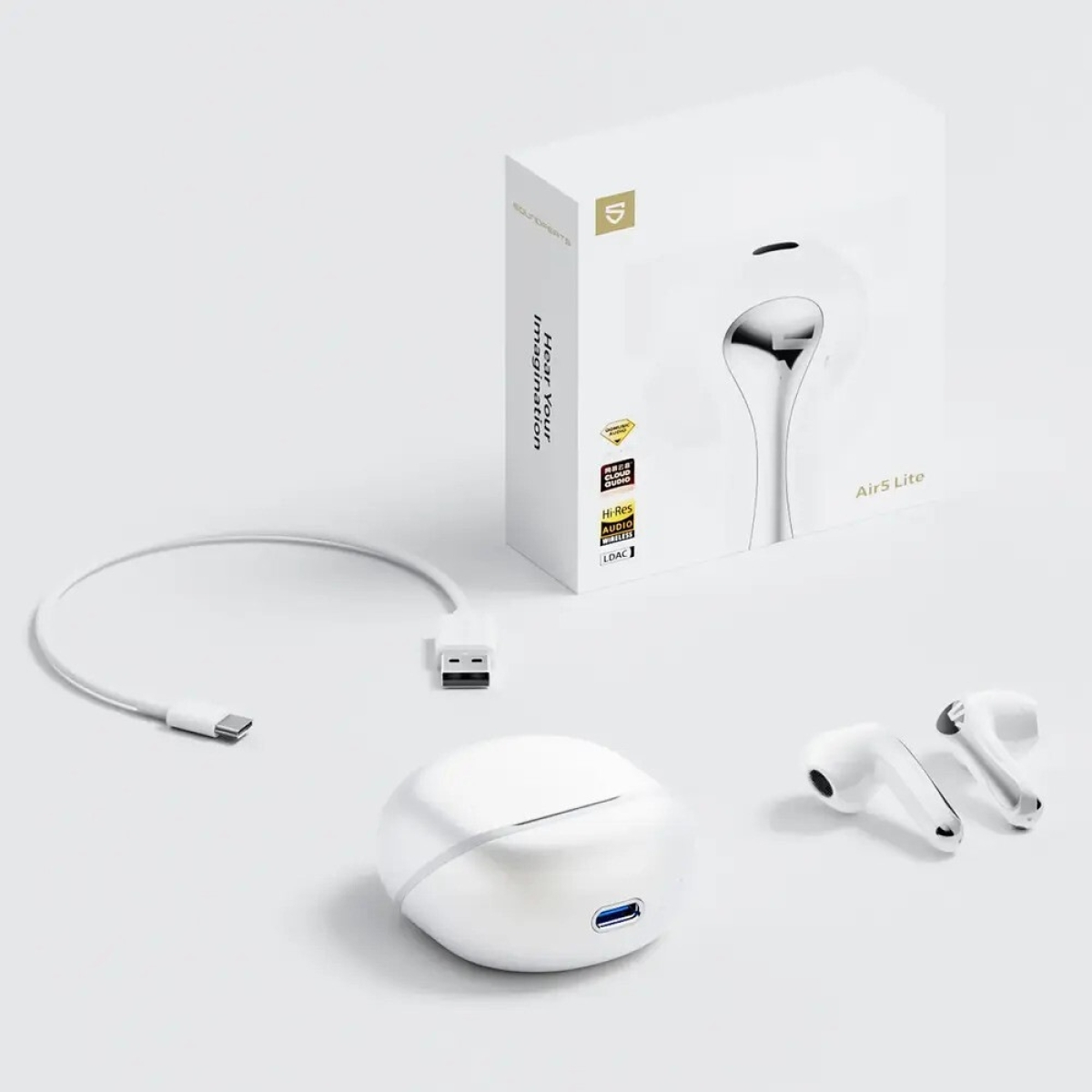 Soundpeats TWS Air 5 headphones (white)