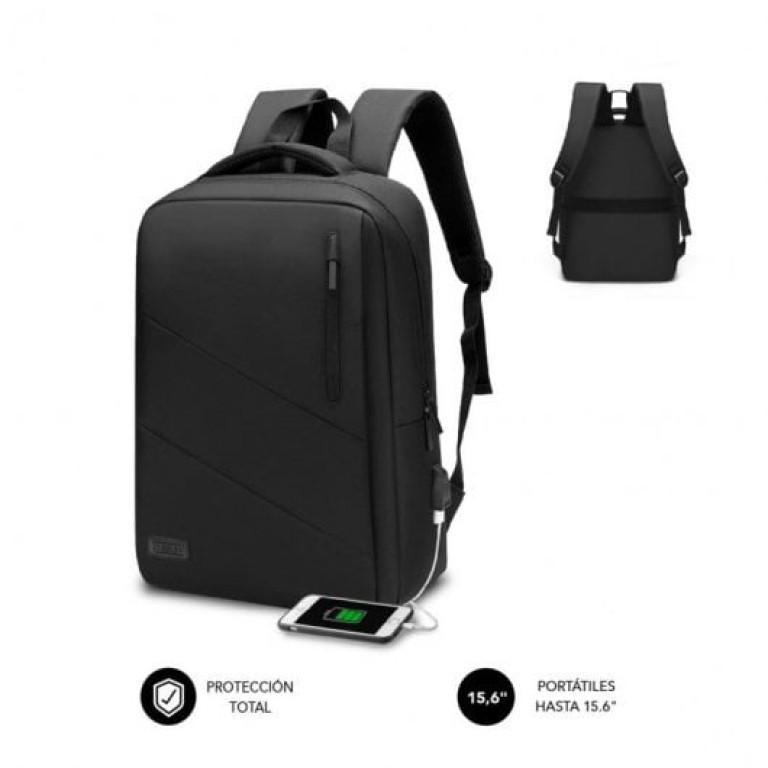 Subblim City Backpack Mochila para Portátil hasta 15.6" Negra