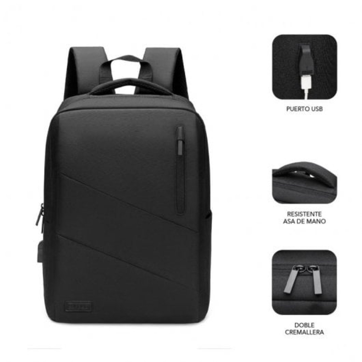 Subblim City Backpack Mochila para Portátil hasta 15.6" Negra