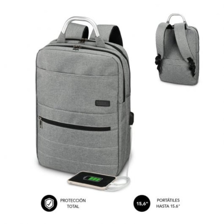 Subblim Elite Airpadding Mochila Gris para Portátil 15.6"