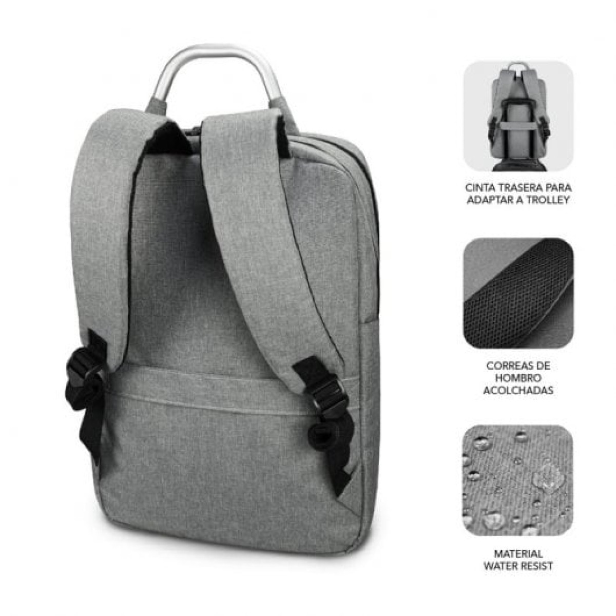 Subblim Elite Airpadding Mochila Gris para Portátil 15.6"