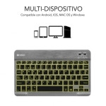 Subblim Smart Backlit Teclado Bluetooth Cinzento