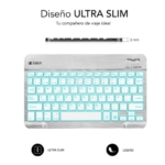 Subblim Smart Backlit Teclado Bluetooth Prateado