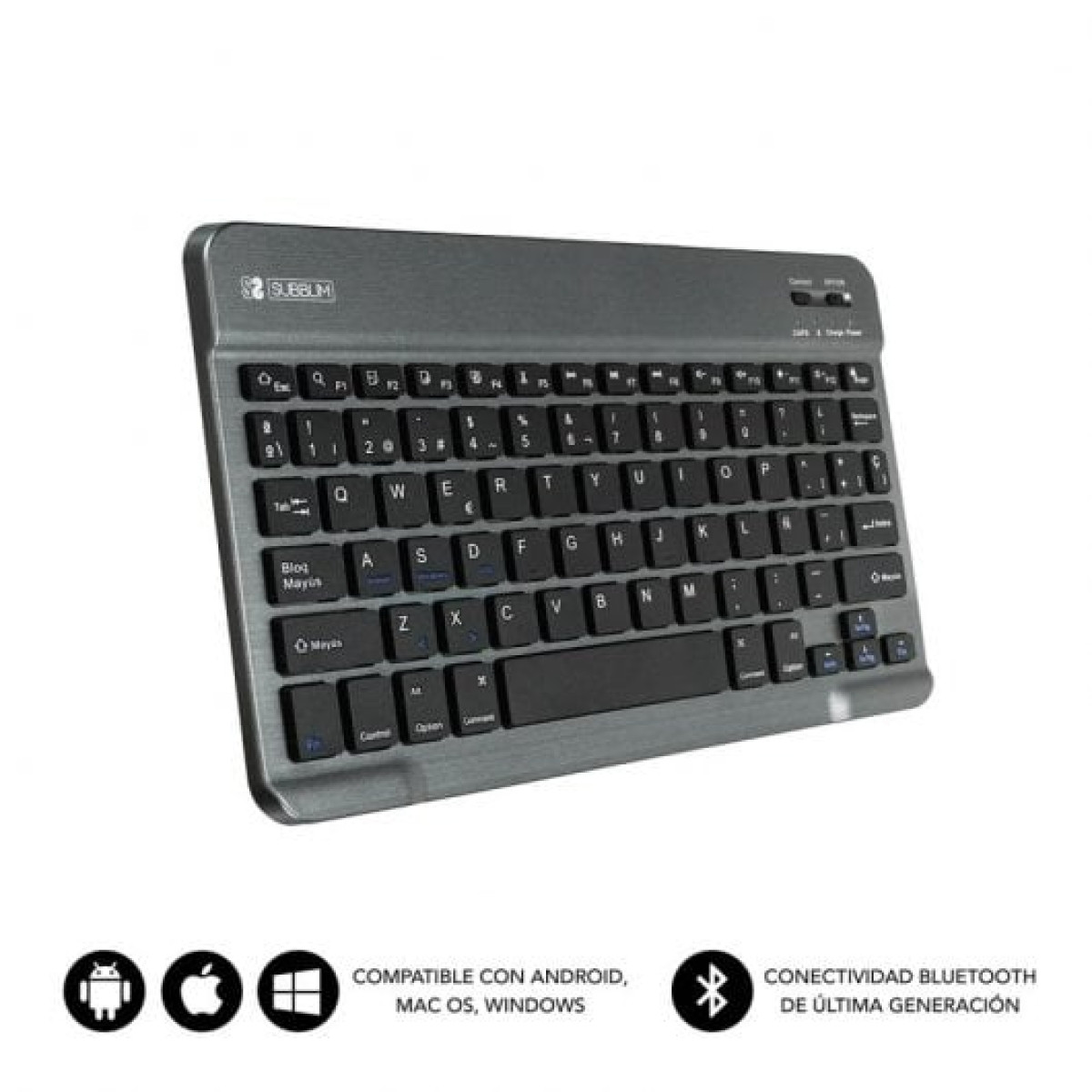Subblim Smart Teclado Bluetooth Cinzento