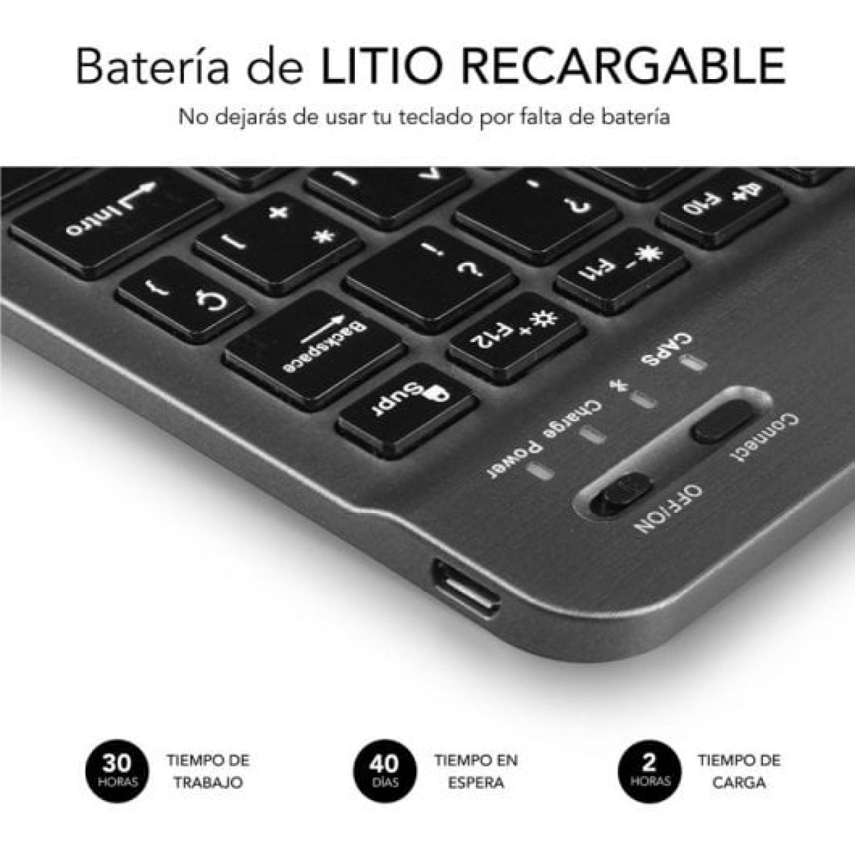 Subblim Smart Teclado Bluetooth Cinzento