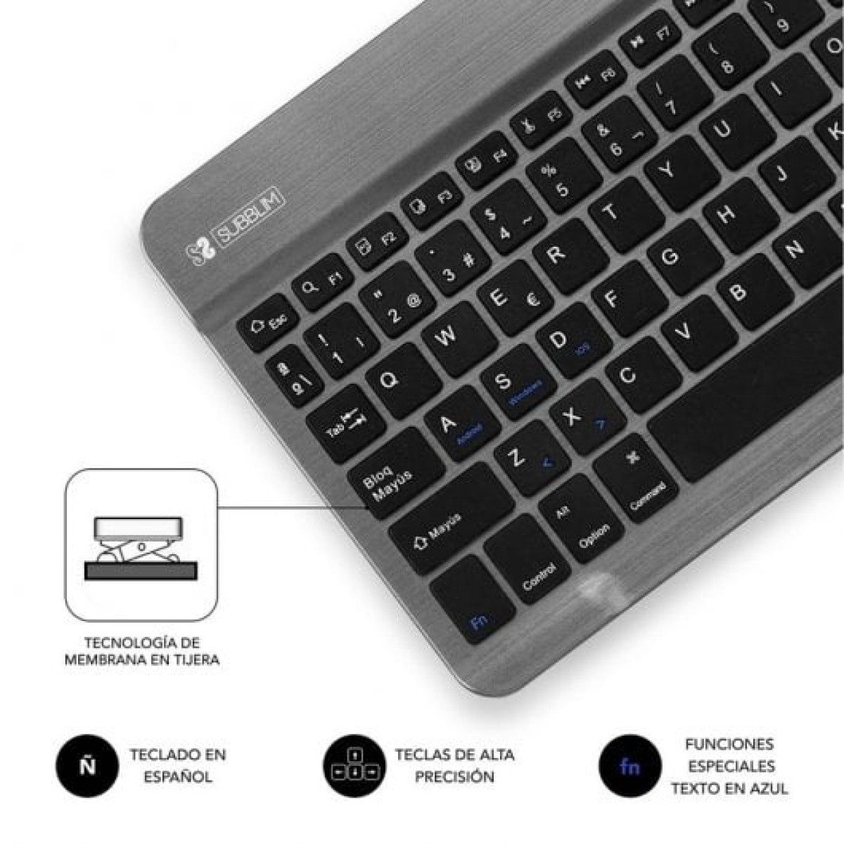 Subblim Smart Teclado Bluetooth Cinzento