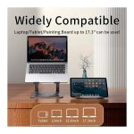 Suporte Giratório LS928 para Tablet e Computador Portátil de Alumínio Cinzento Escuro